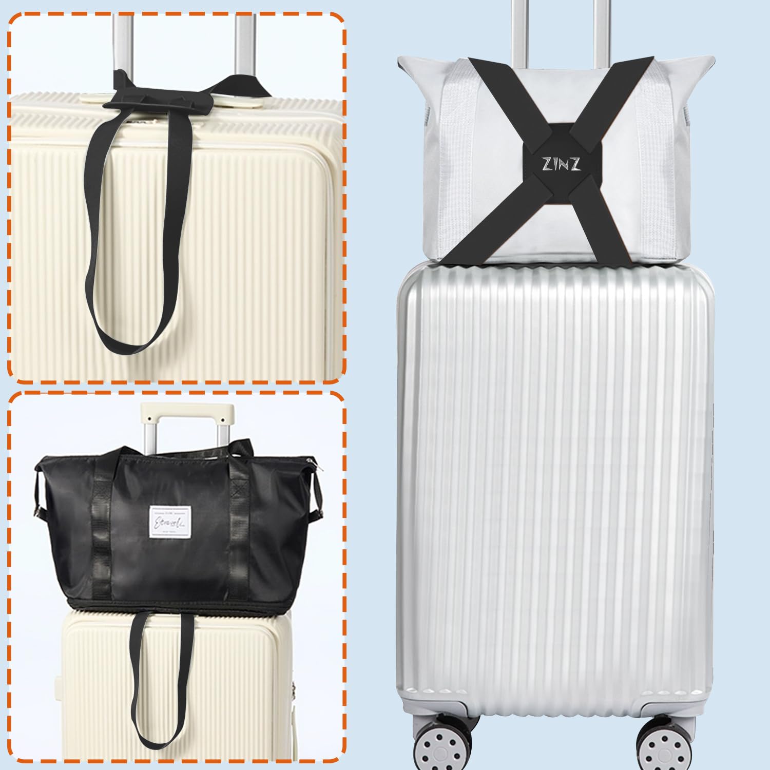 Amazon.com: ZINZ Luggage Strap, High Elastic Suitcase Belt